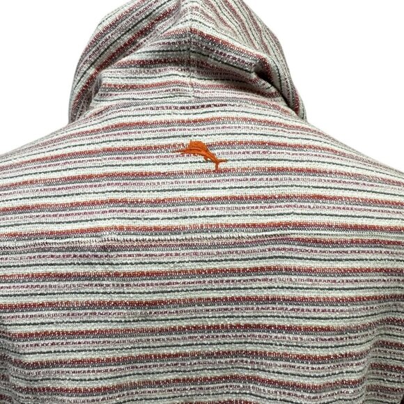 Tommy Bahama Men's Size Small North Beach Baja Hoodie Coconut Stripe - Picture 4 of 9